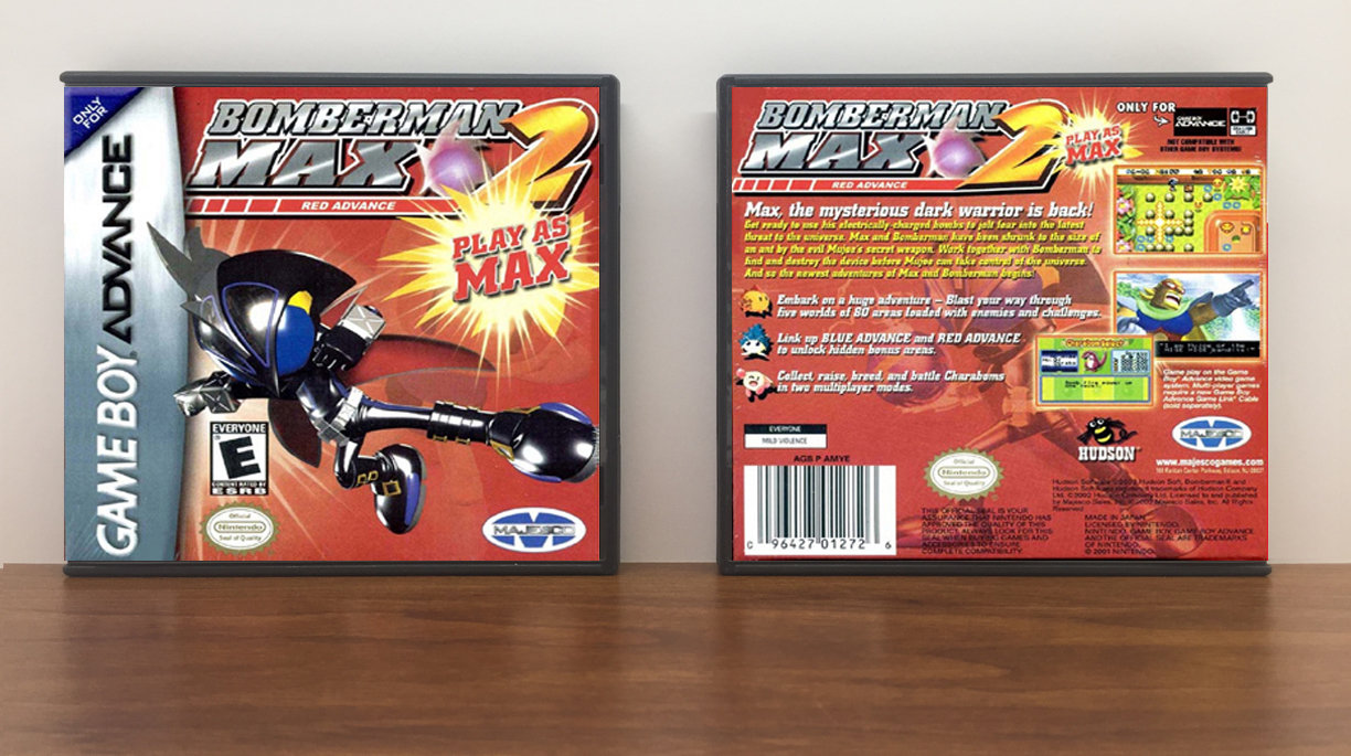 Bomberman Max 2: Red Advance, Artwork Spine Color: Chrome