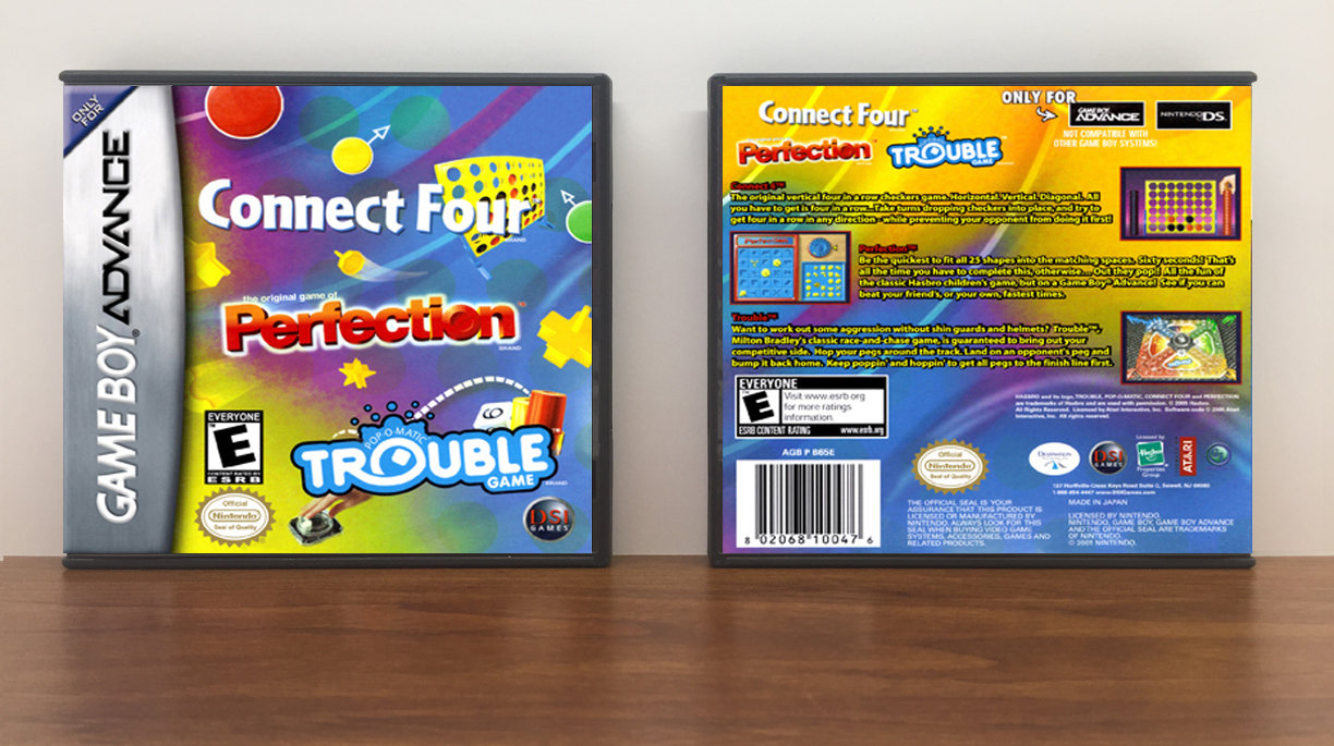 Connect Four / Perfection / Trouble, Artwork Spine Color: Chrome