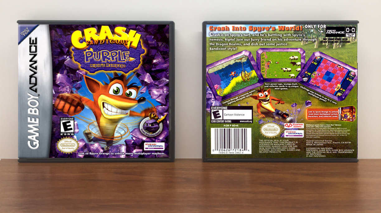 Crash Bandicoot Purple: Ripto's Rampage, Artwork Spine Color: Chrome