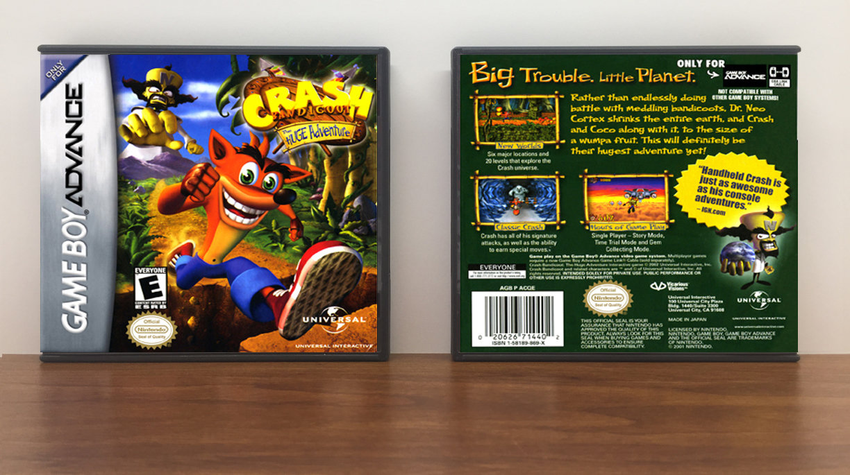 Crash Bandicoot: The Huge Adventure, Artwork Spine Color: Chrome