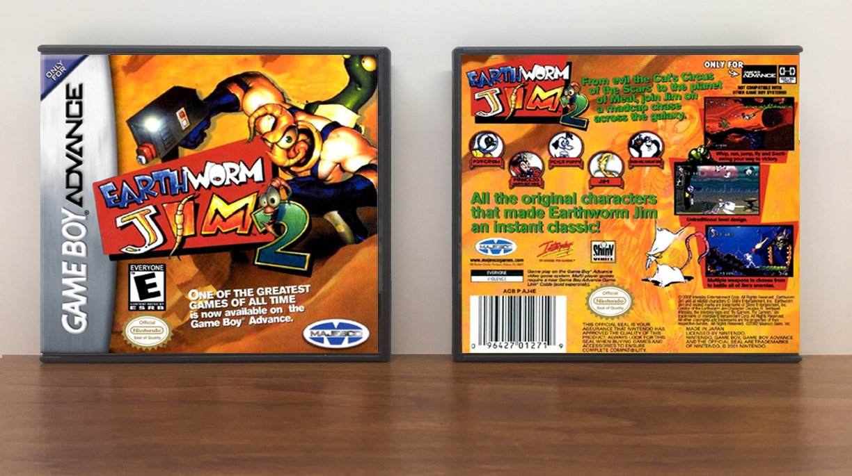 Earthworm Jim 2, Artwork Spine Color: Chrome