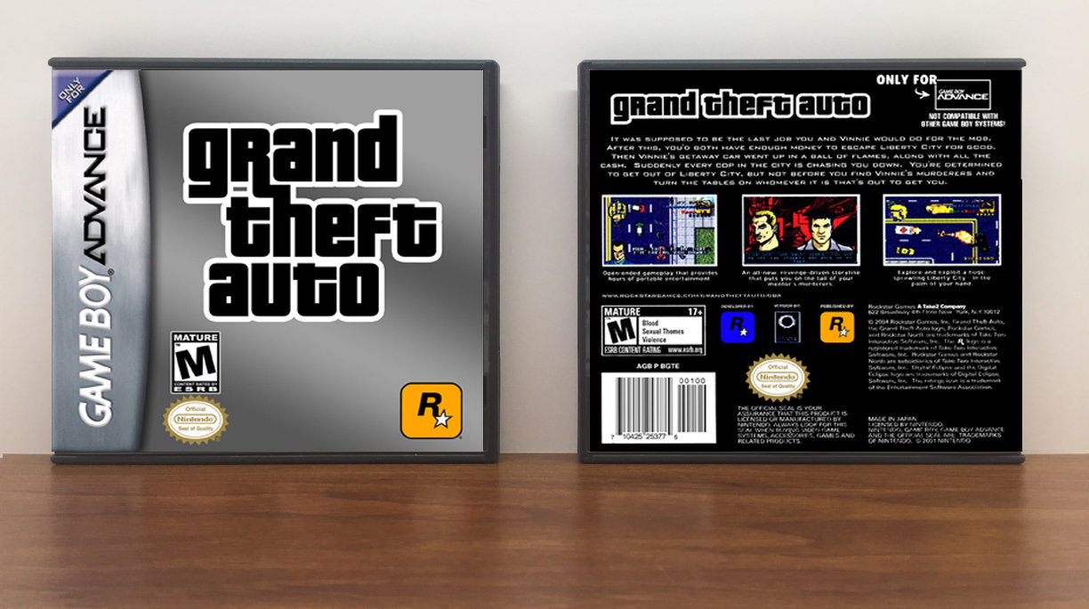 Grand Theft Auto Advance, Artwork Spine Color: Chrome