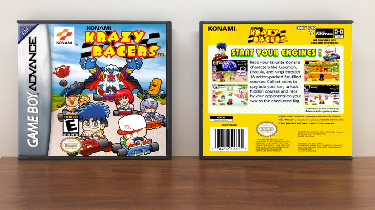 Konami Krazy Racers (Wai Wai Racing), Artwork Spine Color: Chrome