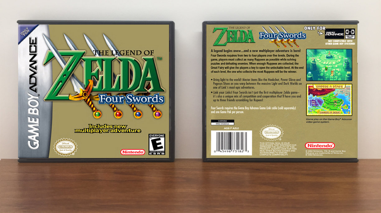 Legend of Zelda ,The: A Link to the Past &amp; Four Swords (Green), Artwork Spine Color: Chrome