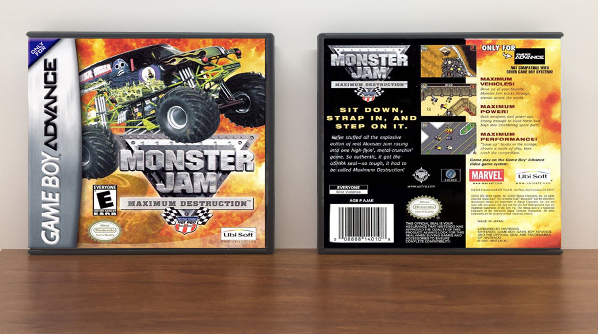 Monster Jam: Maximum Destruction, Artwork Spine Color: Chrome