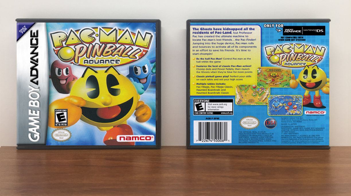 Pac-Man Pinball Advance, Artwork Spine Color: Chrome