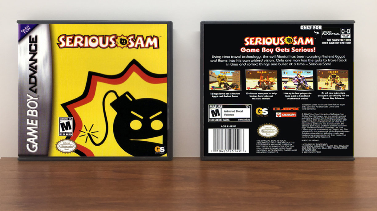 Serious Sam Advance, Artwork Spine Color: Chrome