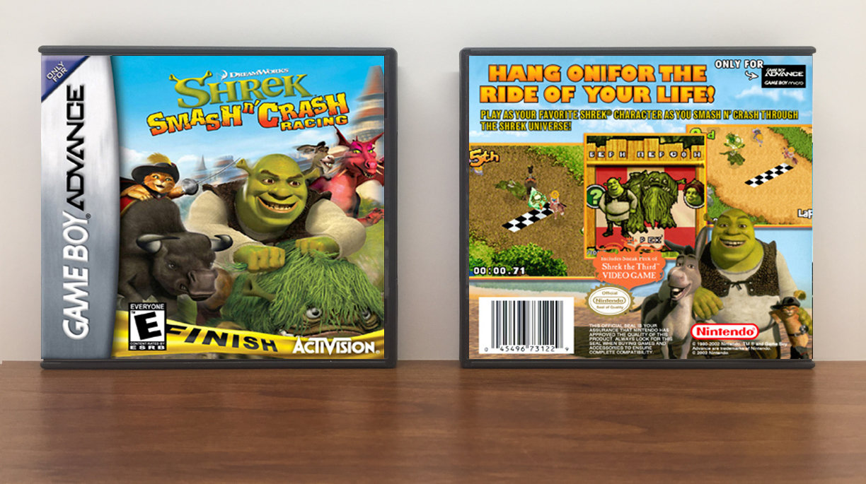 Shrek Smash n' Crash Racing, Artwork Spine Color: Chrome