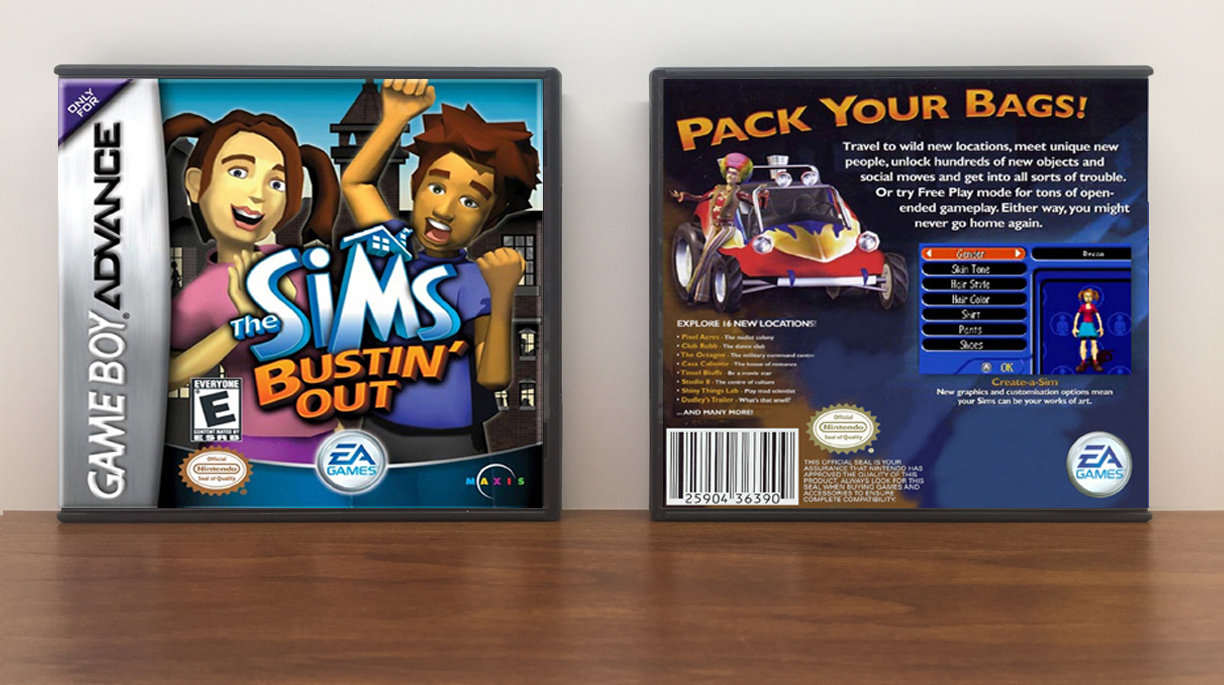Sims Bustin' Out ,The, Artwork Spine Color: Chrome