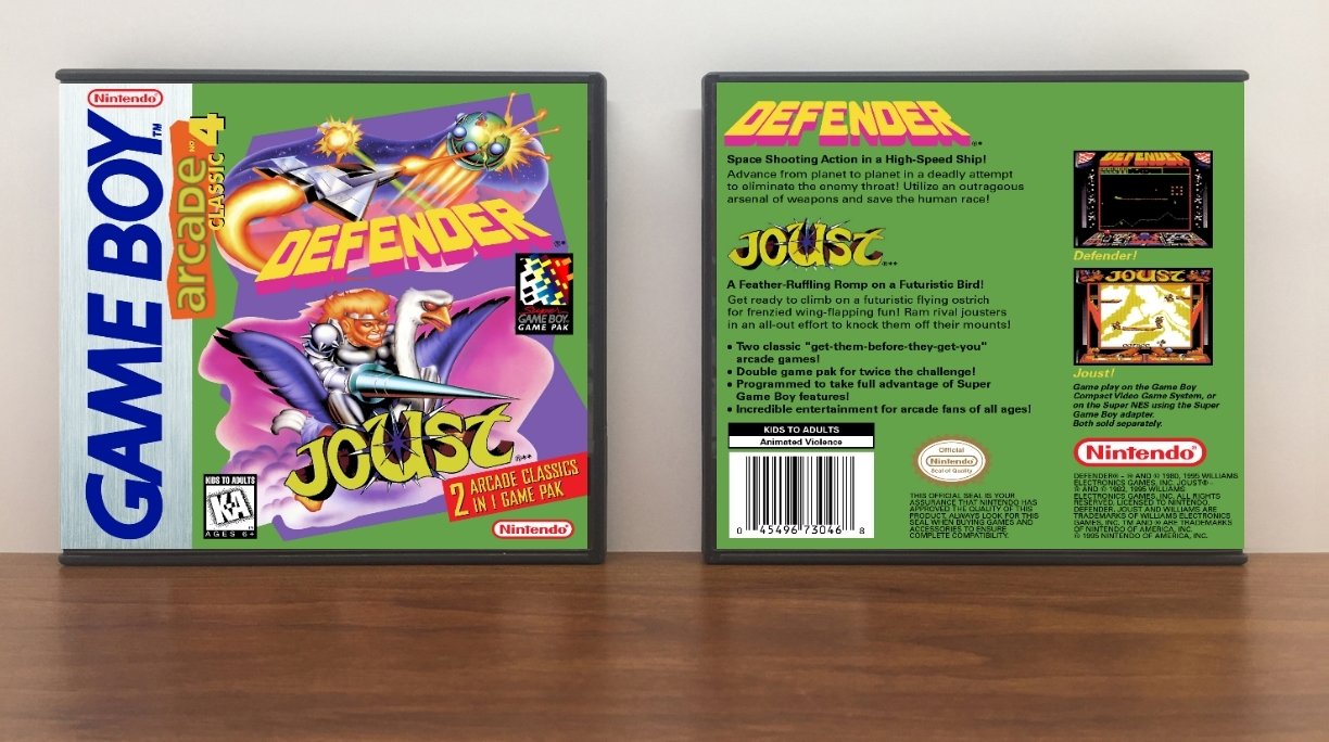 Arcade Classic No. 4: Defender &amp; Joust, Artwork Spine Color: Chrome