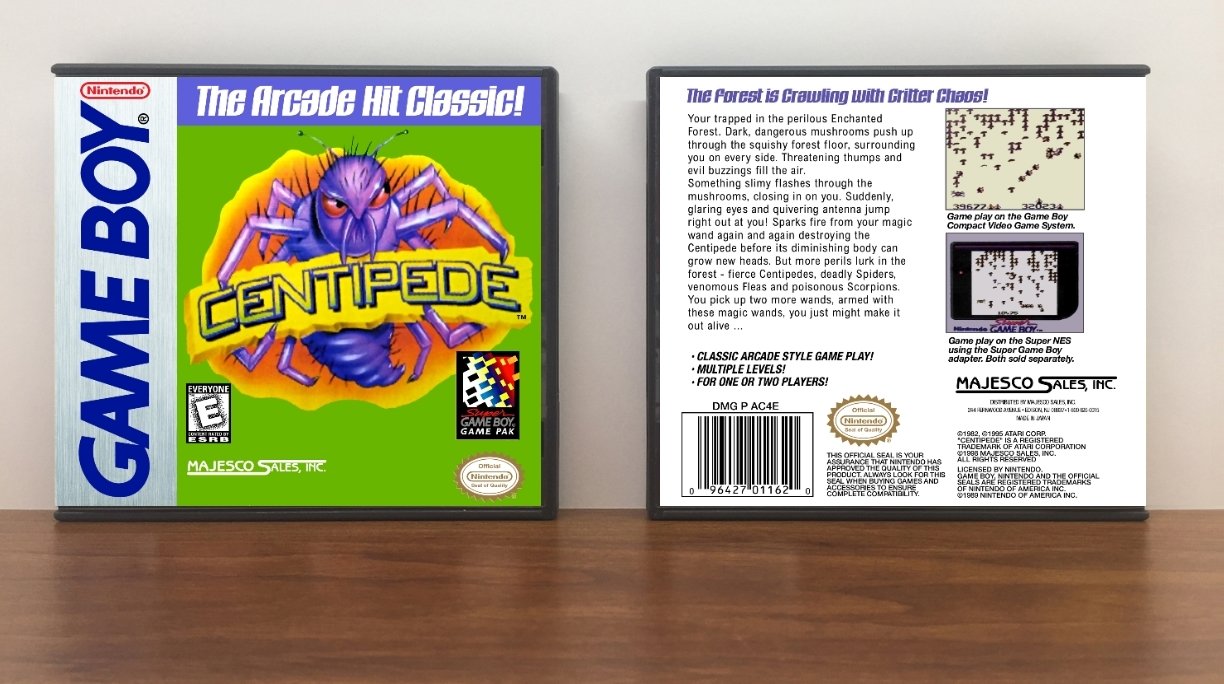 Centipede (Majesco), Artwork Spine Color: Chrome