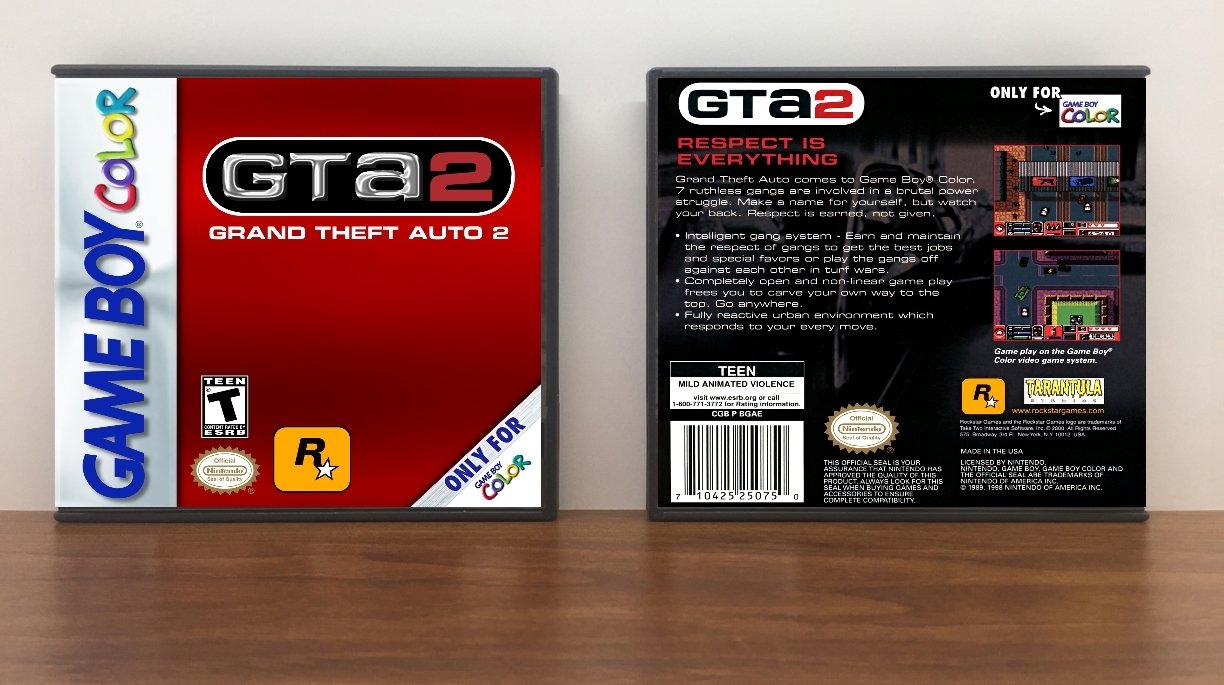 GTA 2: Grand Theft Auto 2, Artwork Spine Color: Chrome