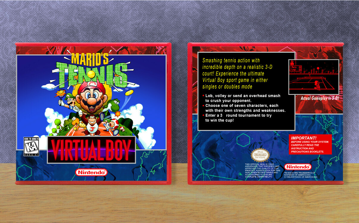 Mario's Tennis, Case Color: Red