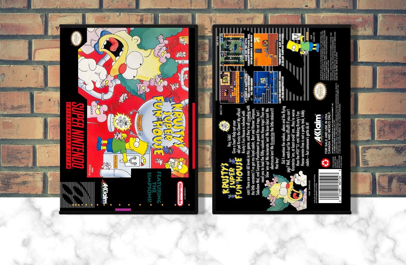 Krusty's Super Fun House, Case Color: DARK GREY (OEM DS CASE COLOR)