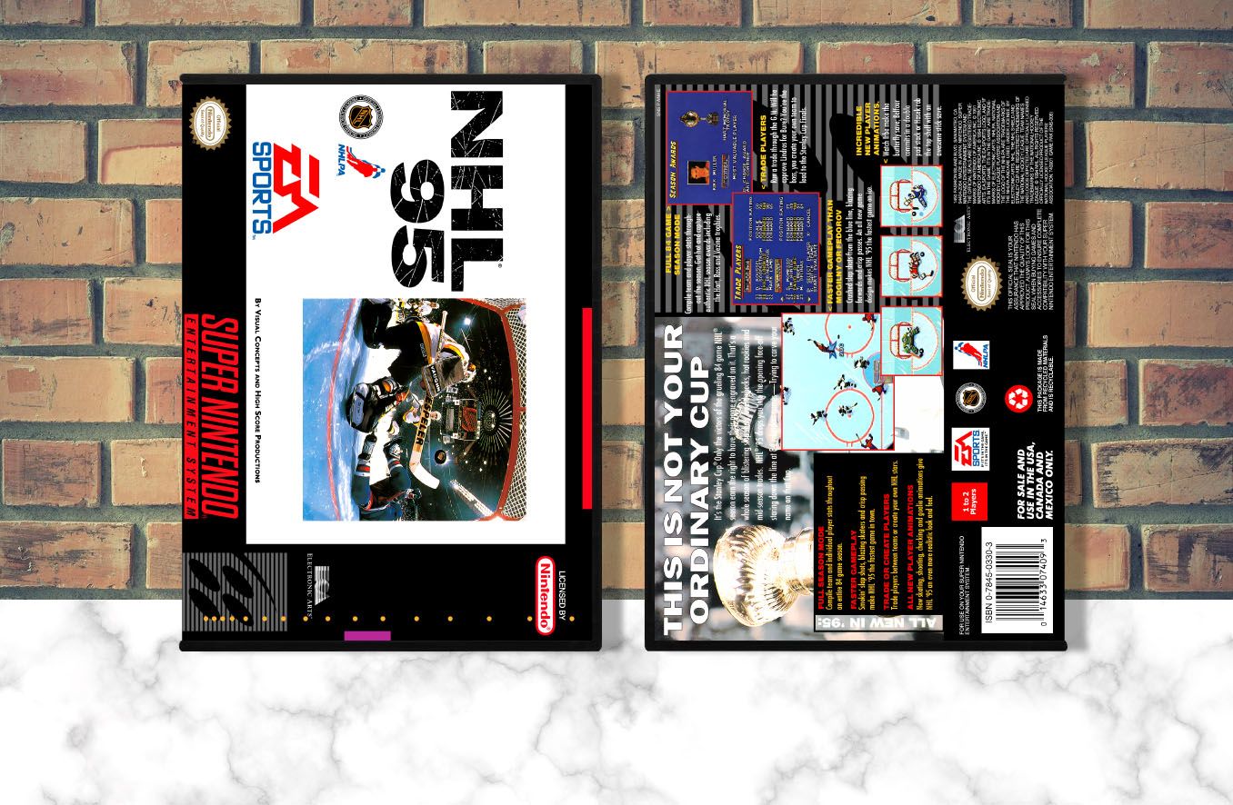 NHL '95, Case Color: DARK GREY (OEM DS CASE COLOR)
