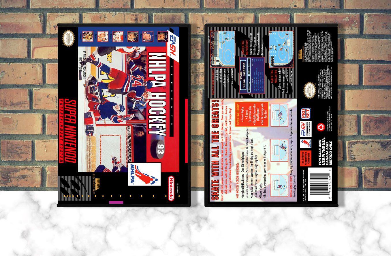 NHLPA Hockey '93, Case Color: DARK GREY (OEM DS CASE COLOR)