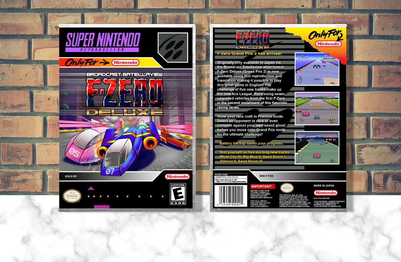 F-Zero Deluxe (Repro Spine), Case Color: CLEAR (Transparent)