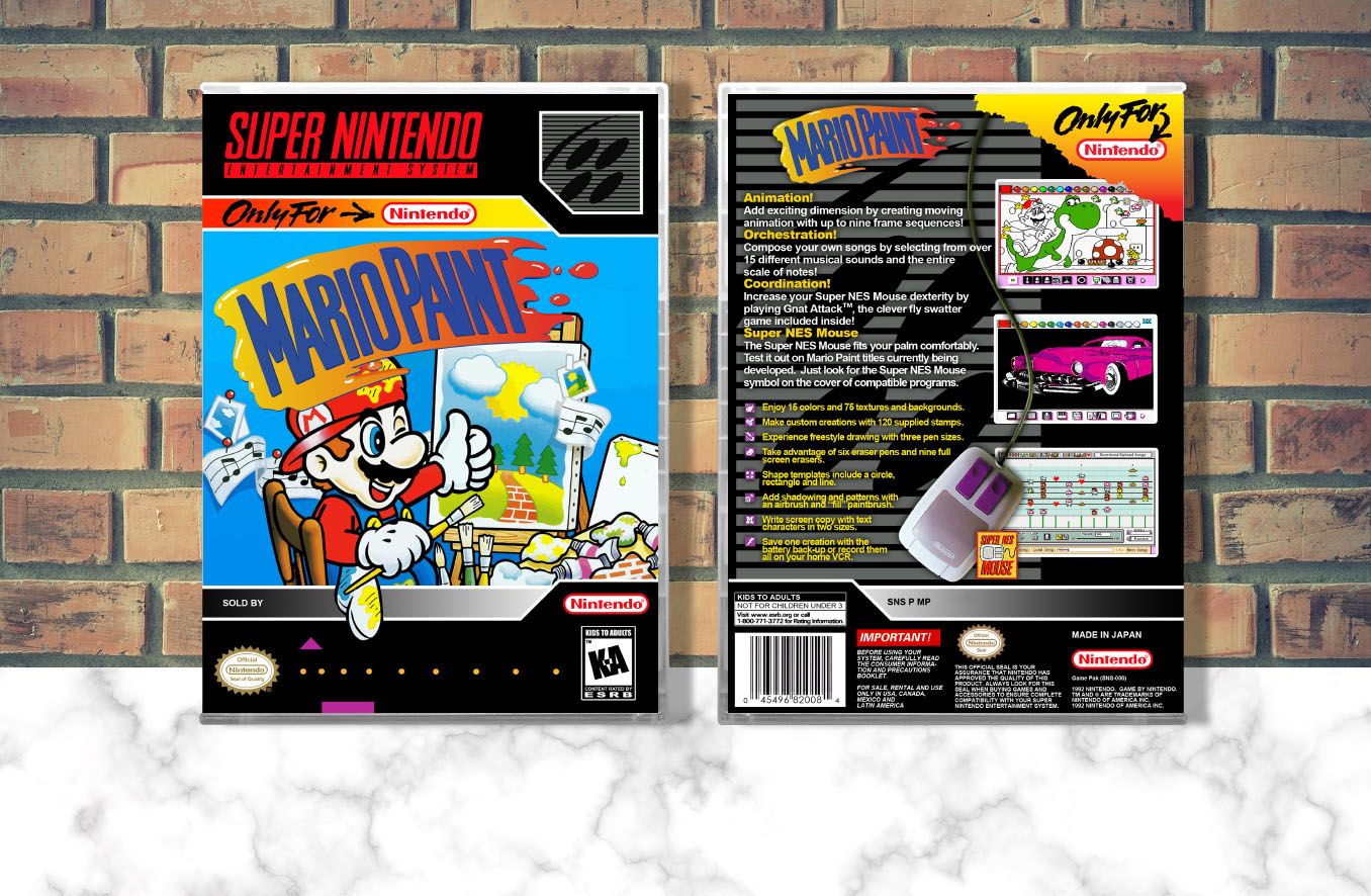 Mario Paint, Case Color: CLEAR (Transparent)