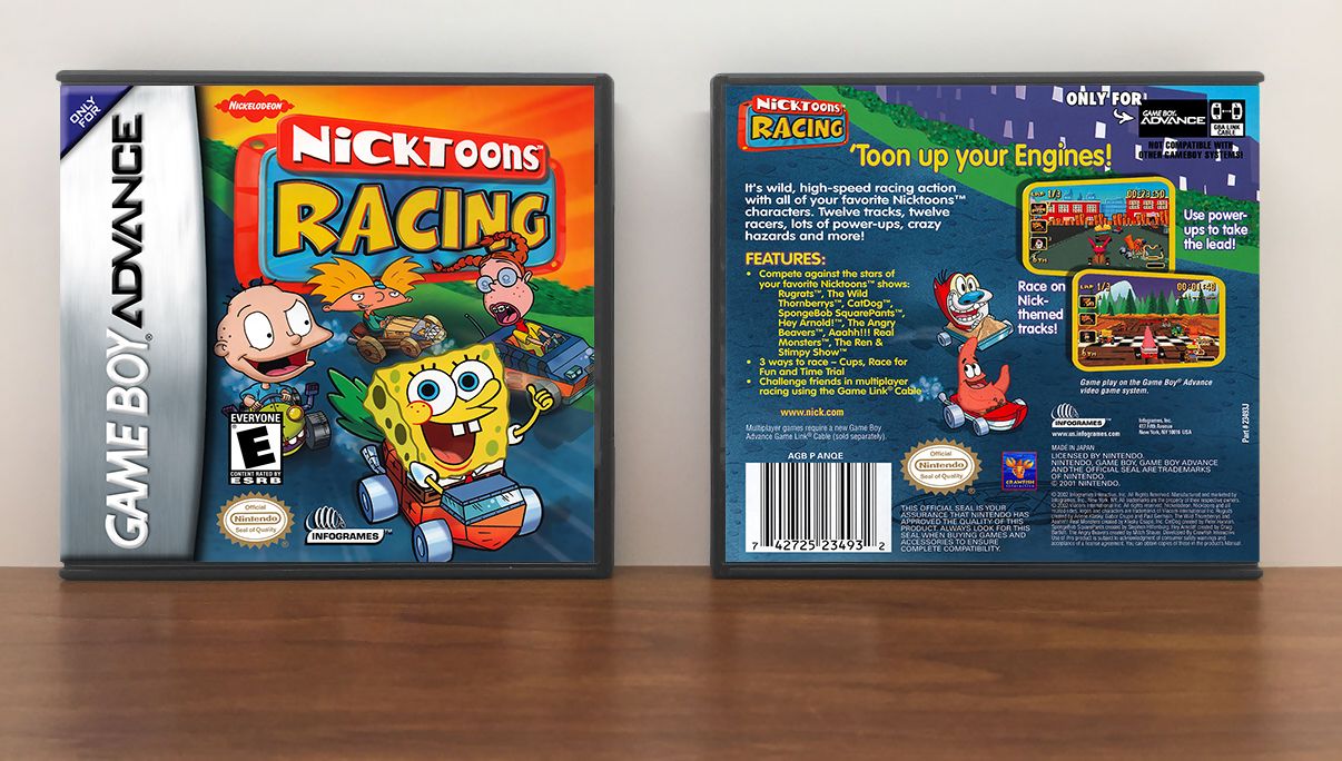 Nicktoons Racing, Artwork Spine Color: Chrome