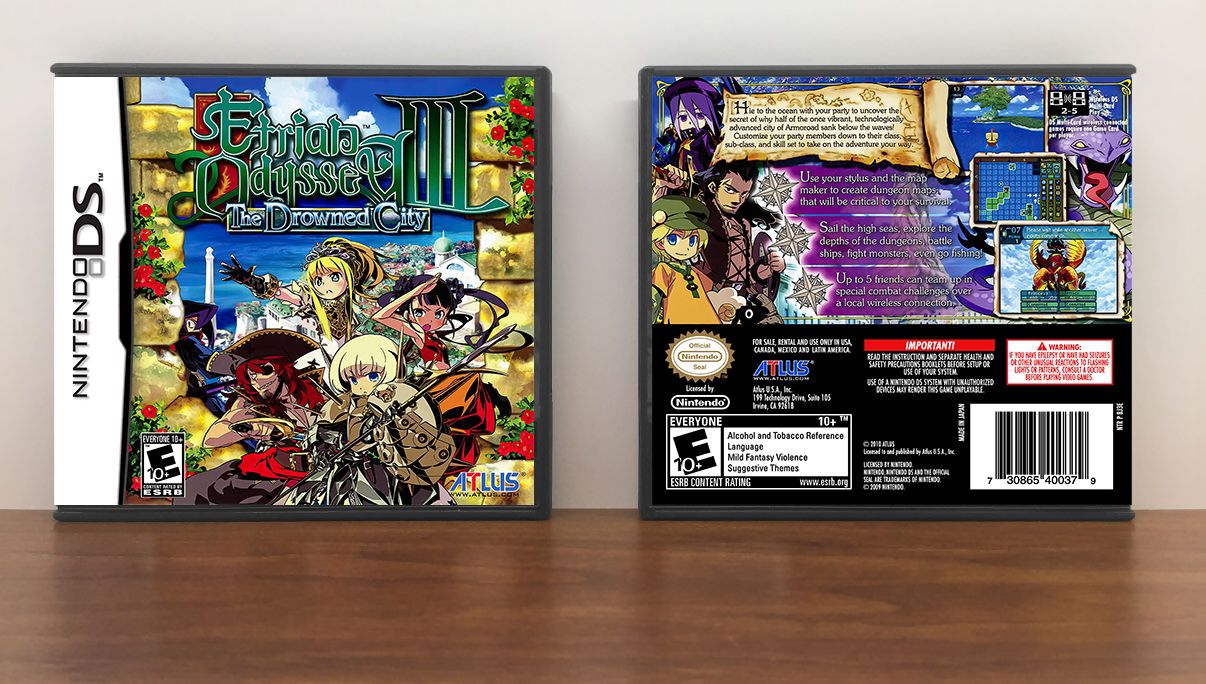 Etrian Odyssey III: The Drowned City, Case Color: DARK GREY (OEM DS CASE COLOR)
