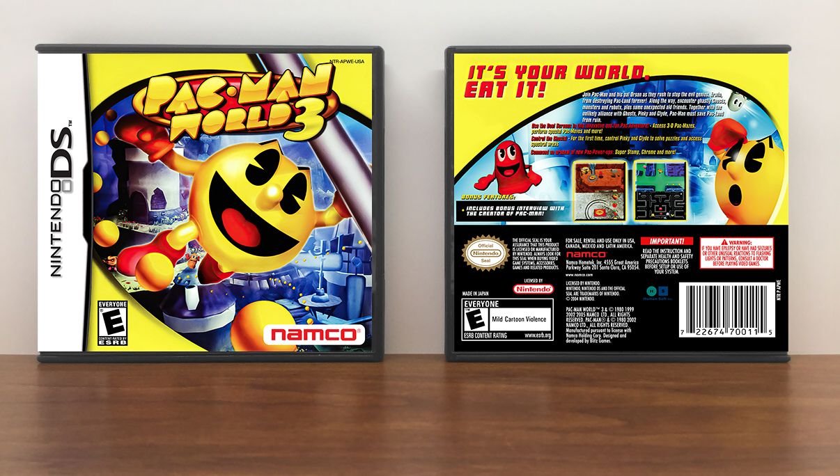 Pac-Man World 3, Case Color: DARK GREY (OEM DS CASE COLOR)