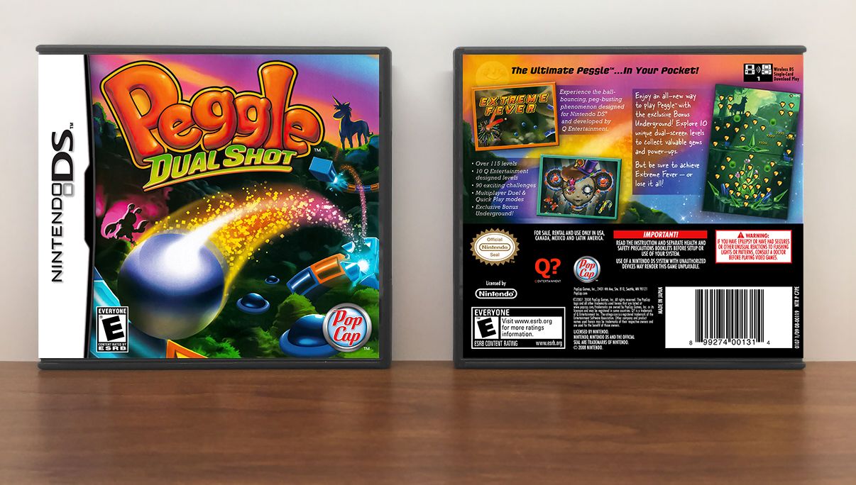 Peggle: Dual Shot, Case Color: DARK GREY (OEM DS CASE COLOR)