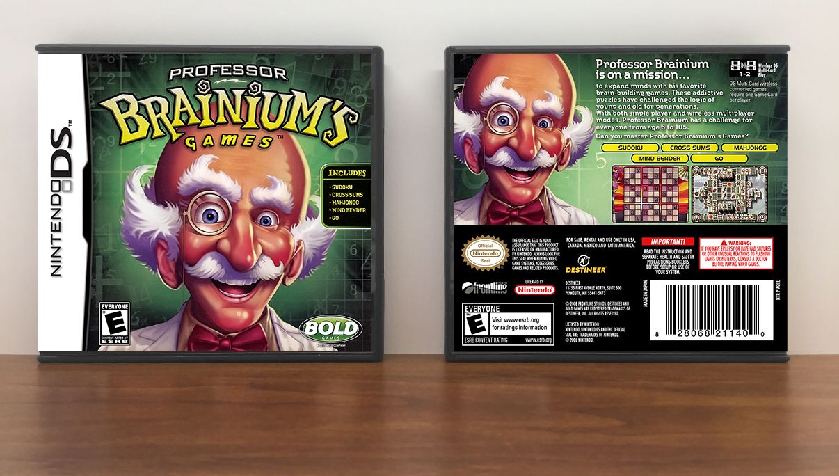 Professor Brainium's Games, Case Color: DARK GREY (OEM DS CASE COLOR)