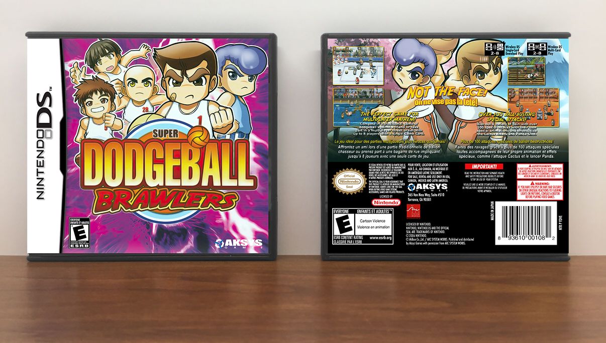 Super Dodgeball Brawlers, Case Color: DARK GREY (OEM DS CASE COLOR)