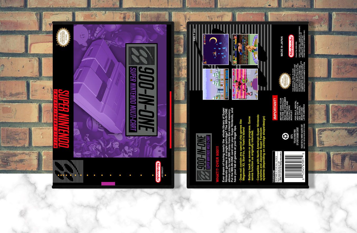 900-in-One Super Nintendo Multi-Cart, Case Color: DARK GREY (OEM DS CASE COLOR)