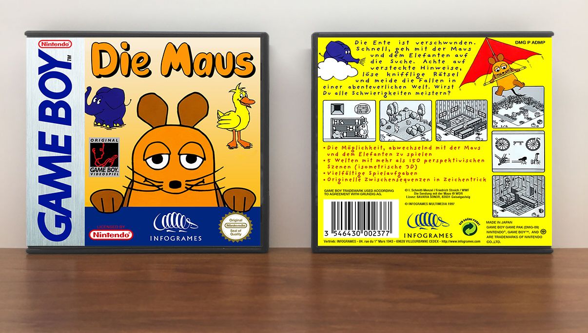 Die Maus (PAL), Artwork Spine Color: Chrome