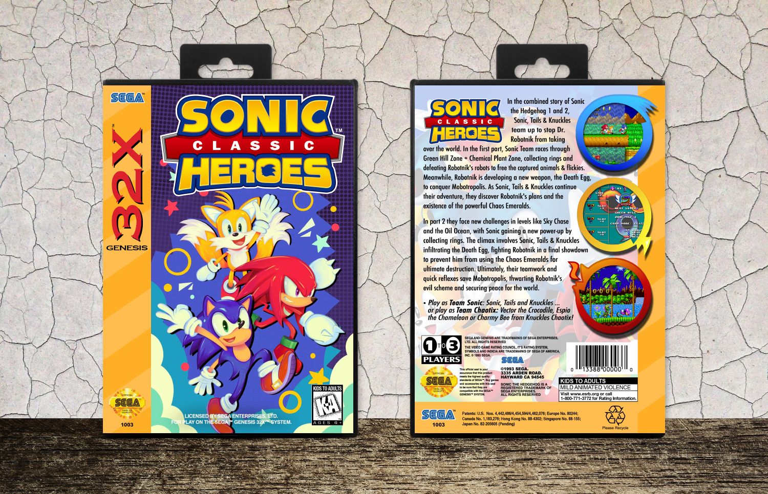 Sonic Classic Heroes, Case Color: Black