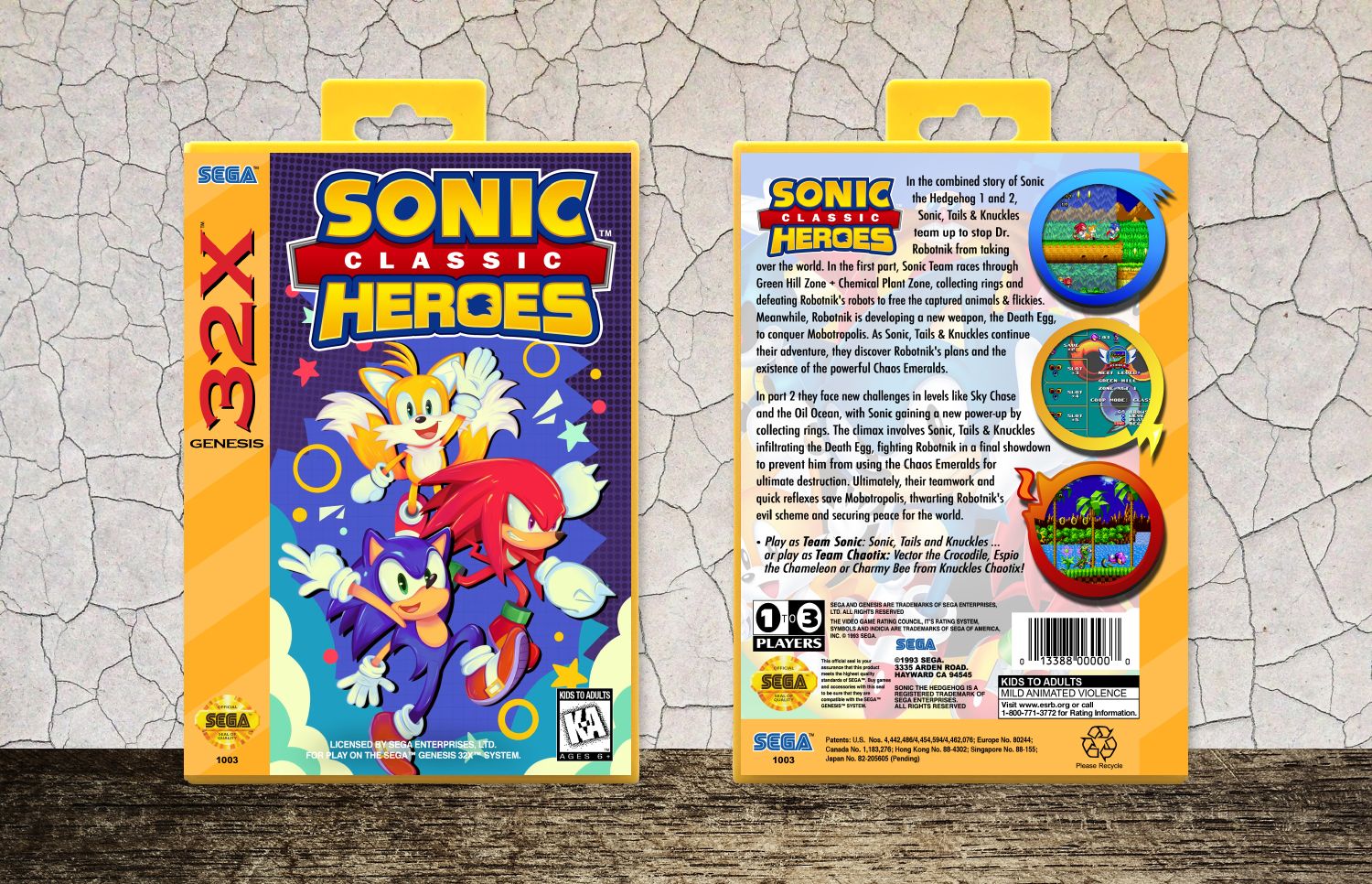 Sonic Classic Heroes, Case Color: Yellow
