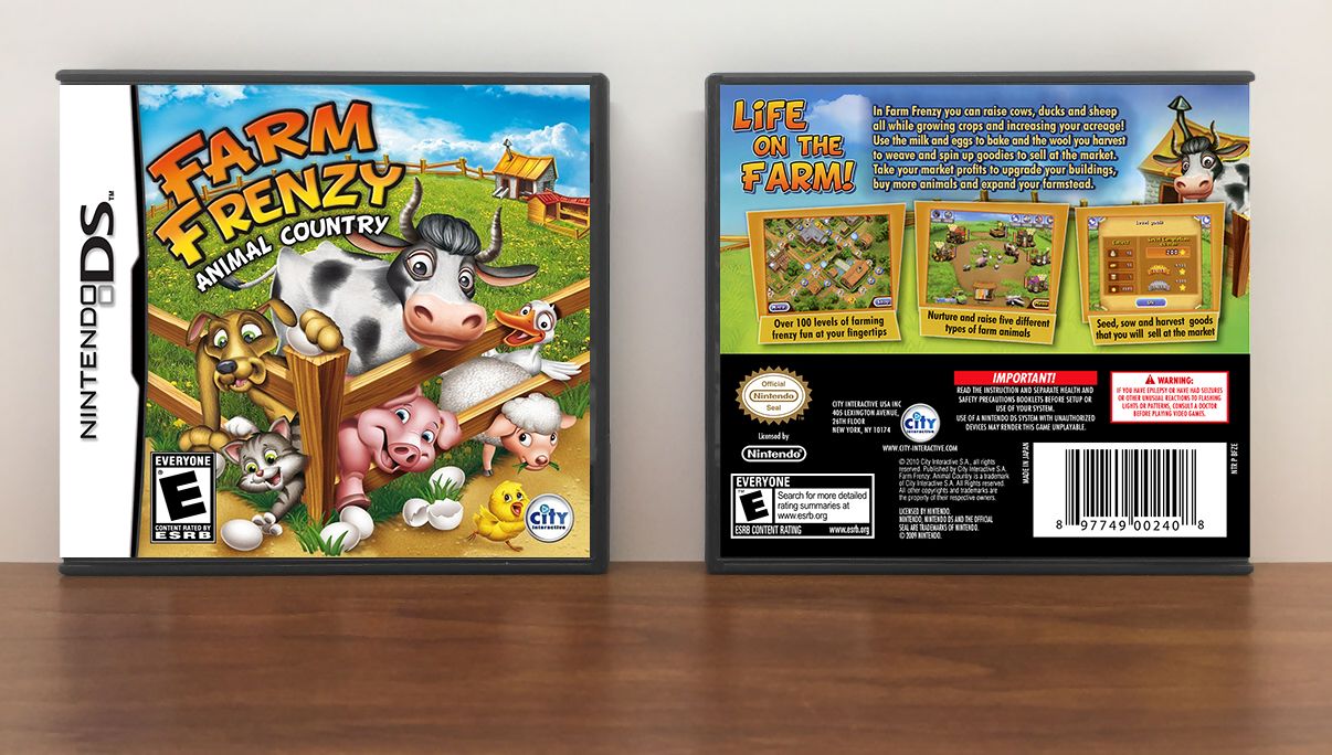 Farm Frenzy: Animal Country, Case Color: DARK GREY (OEM DS CASE COLOR)