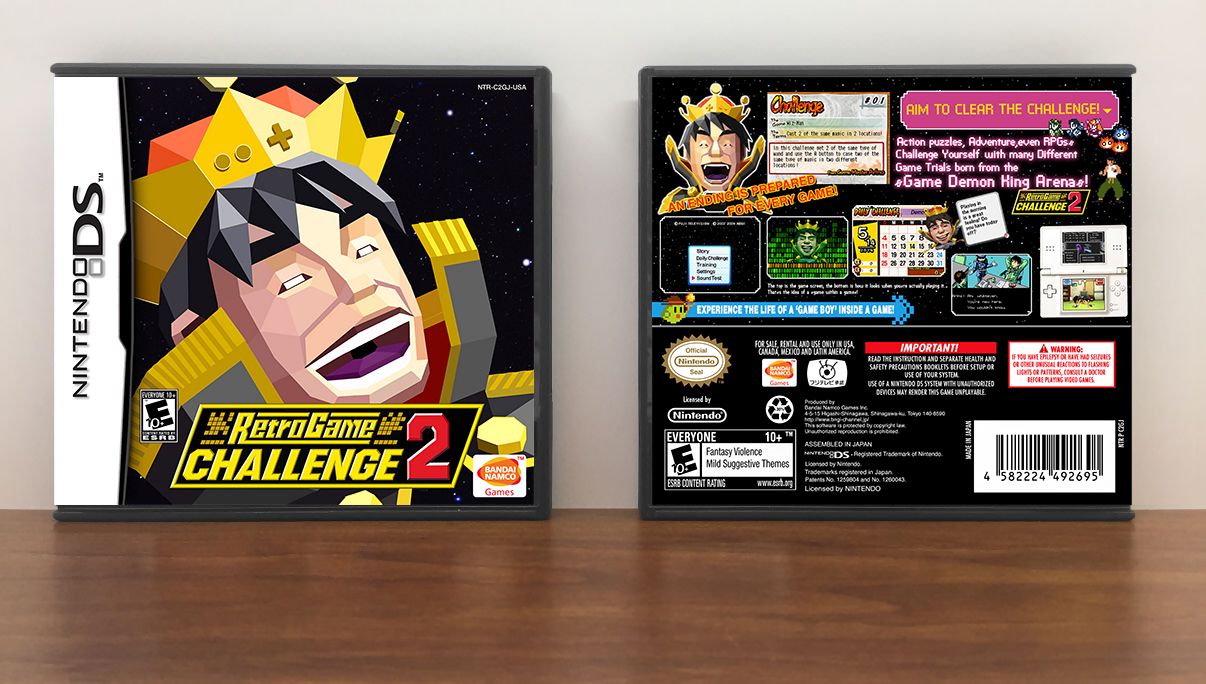 Retro Game Challenge 2 (Repro), Case Color: DARK GREY (OEM DS CASE COLOR)