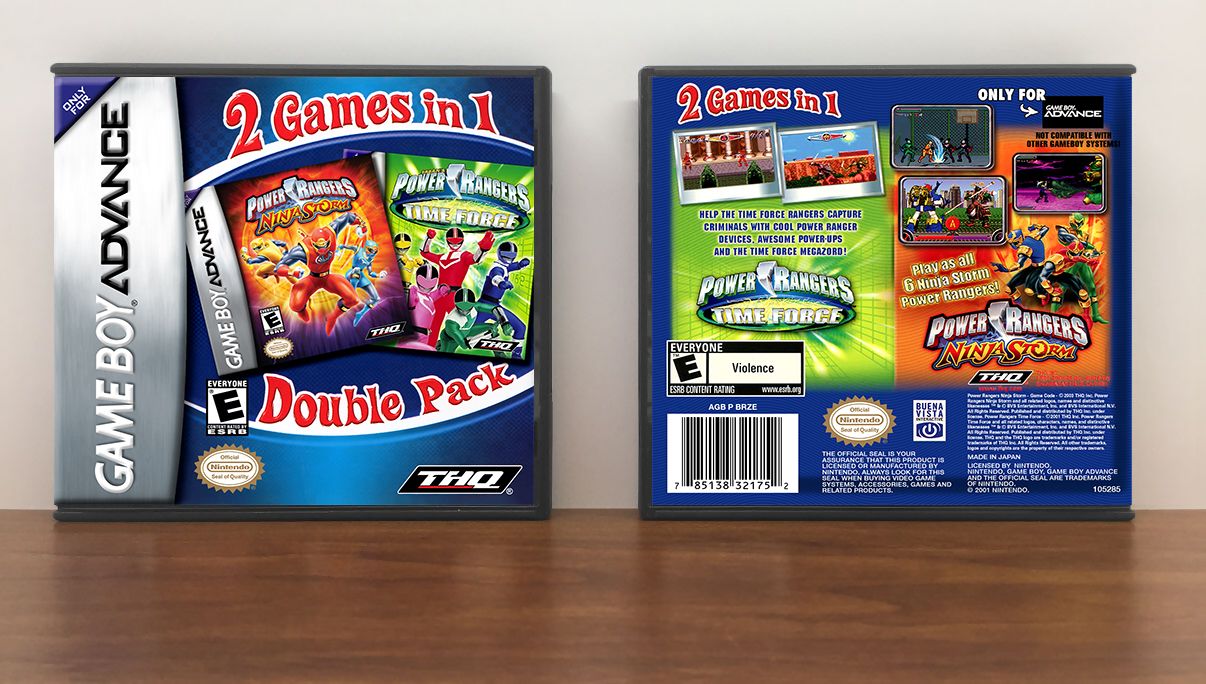 2-In-1 Double Pack - Power Rangers: Time Force / Power Rangers: Ninja Storm, Artwork Spine Color: Chrome