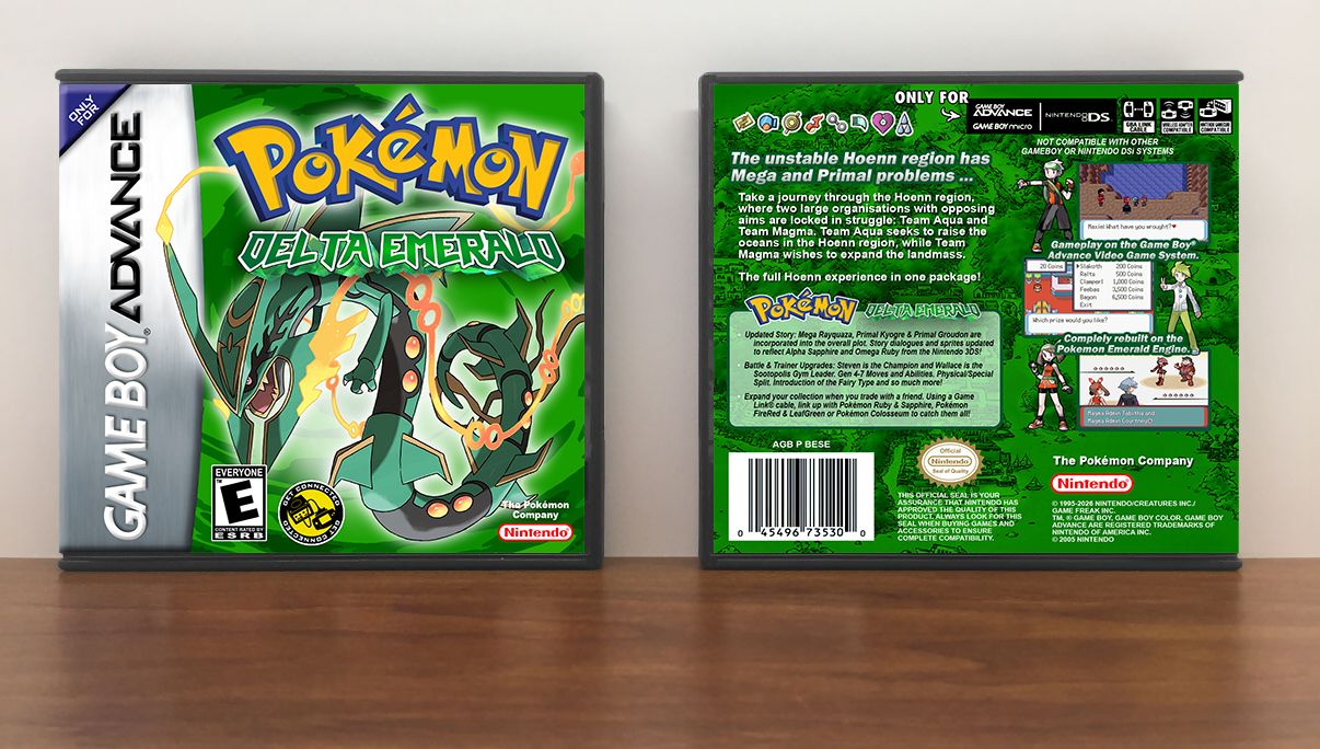 Pokemon Delta Emerald, Artwork Spine Color: Chrome