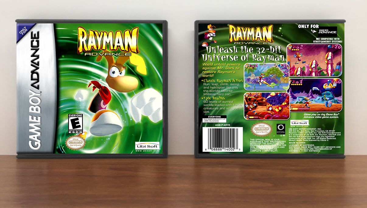 Rayman Advance, Artwork Spine Color: Chrome