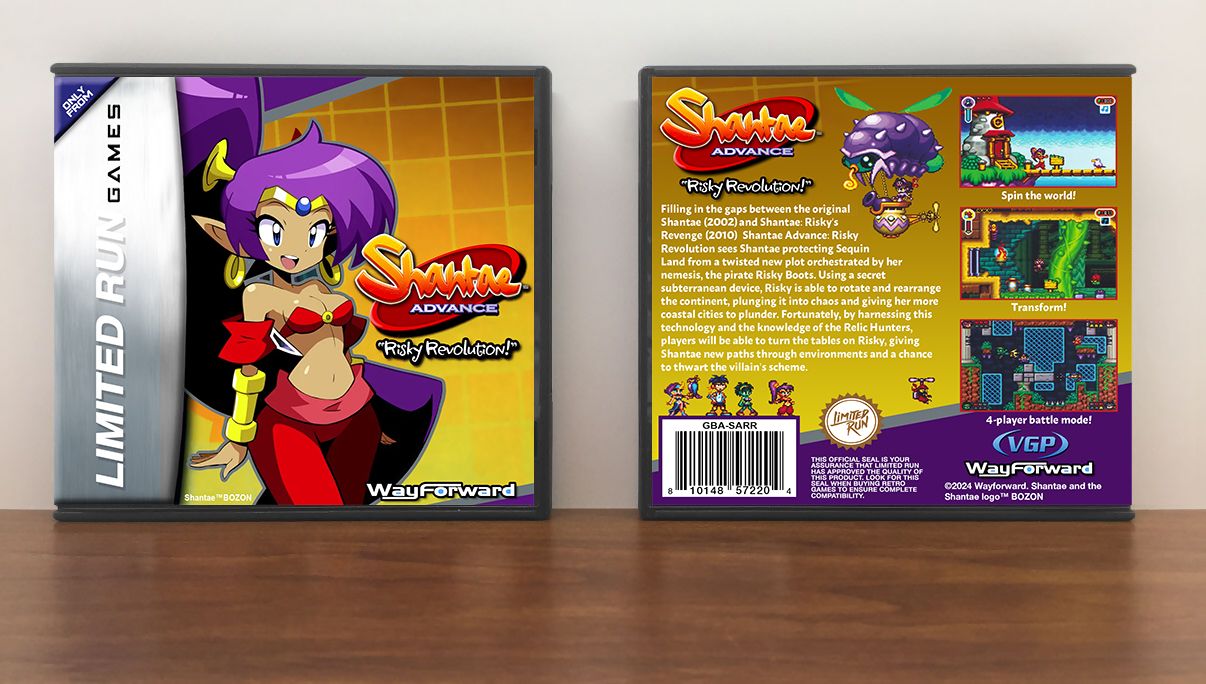 Shantae Advance: Risky Revolution! (VGP), Artwork Spine Color: Chrome