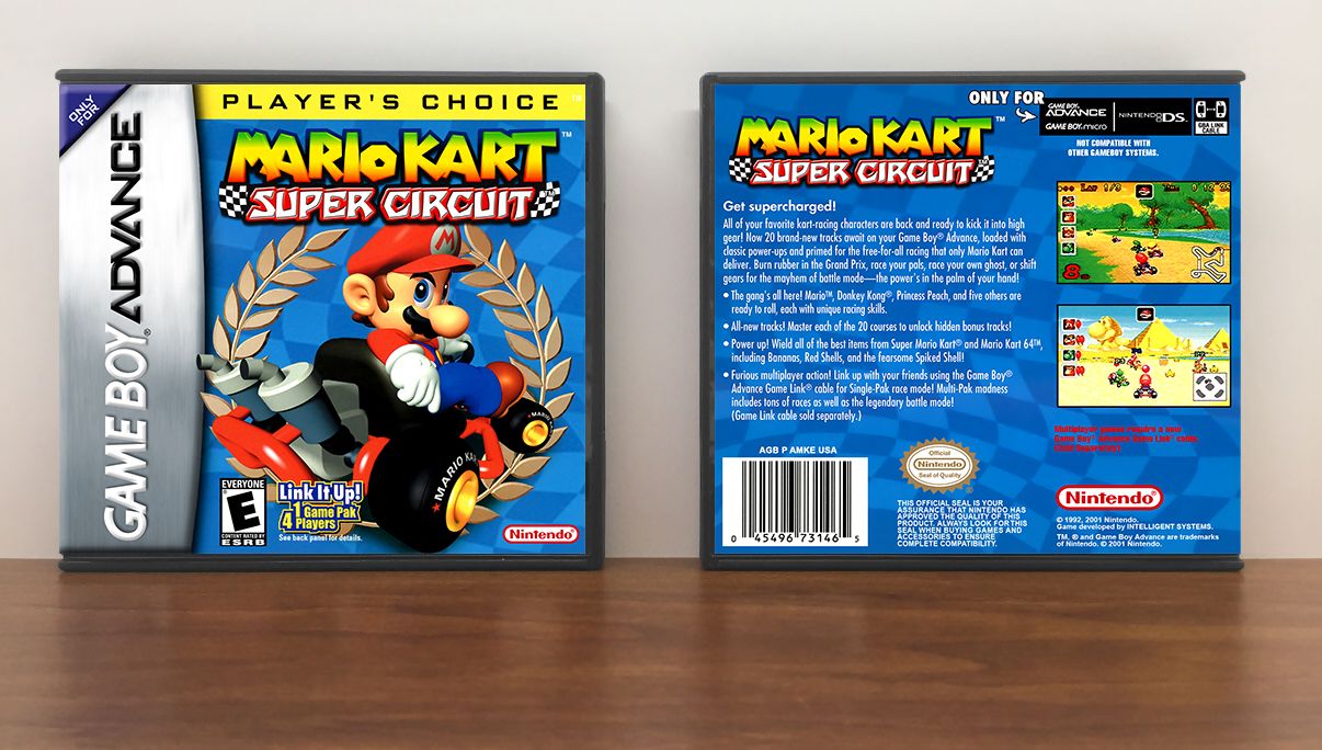 Mario Kart Super Circuit: Player's Choice, Artwork Spine Color: Chrome
