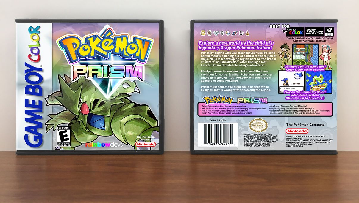 Pokemon Prism Version (RainbowDevs), Artwork Spine Color: Chrome