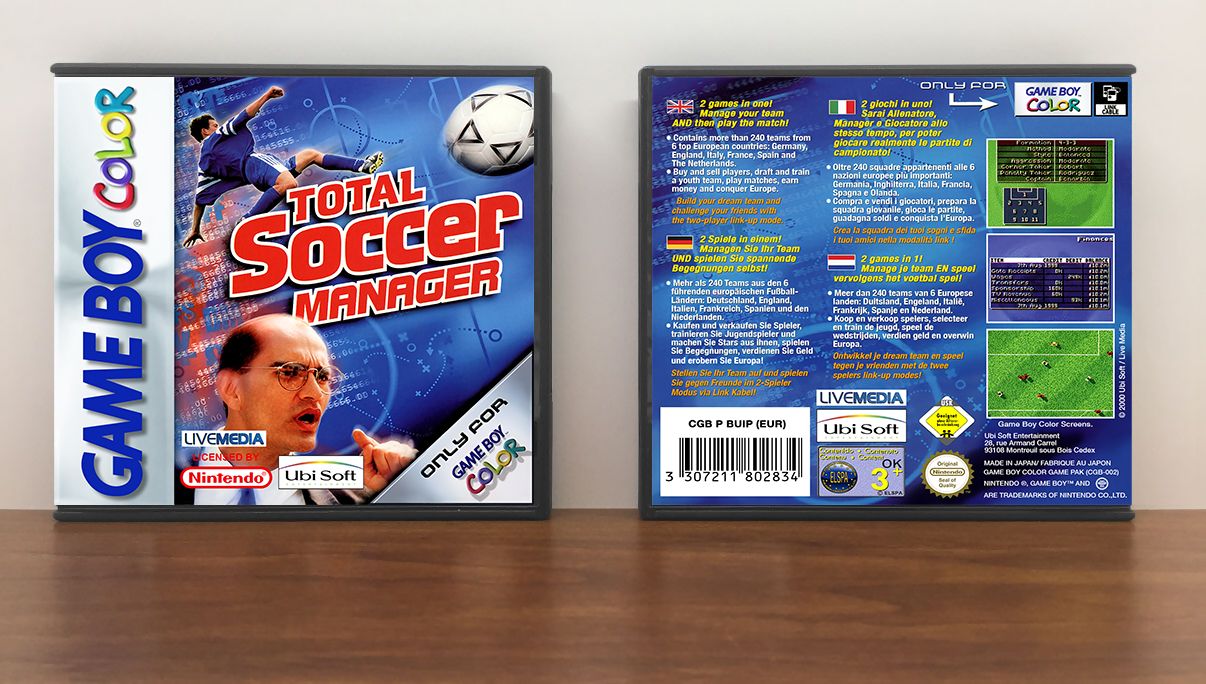Total Soccer Manager (PAL), Artwork Spine Color: Chrome