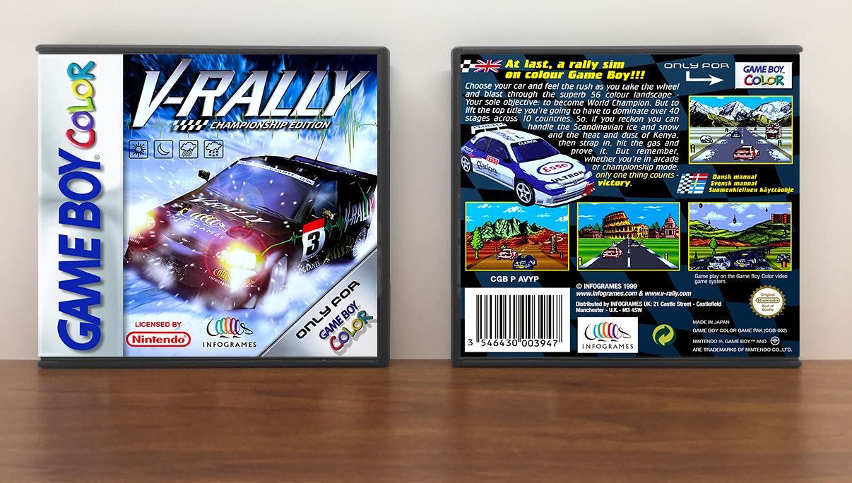 V-Rally Championship Edition (PAL), Artwork Spine Color: Chrome