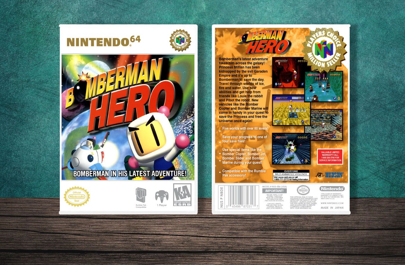 Bomberman Hero (PC), Case Color: White