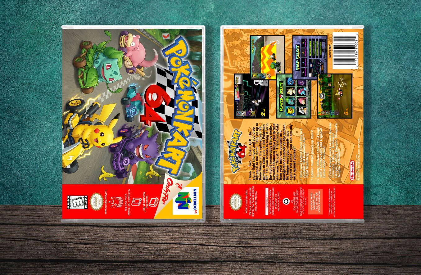 Pokemon Kart 64, Case Color: CLEAR (Transparent)
