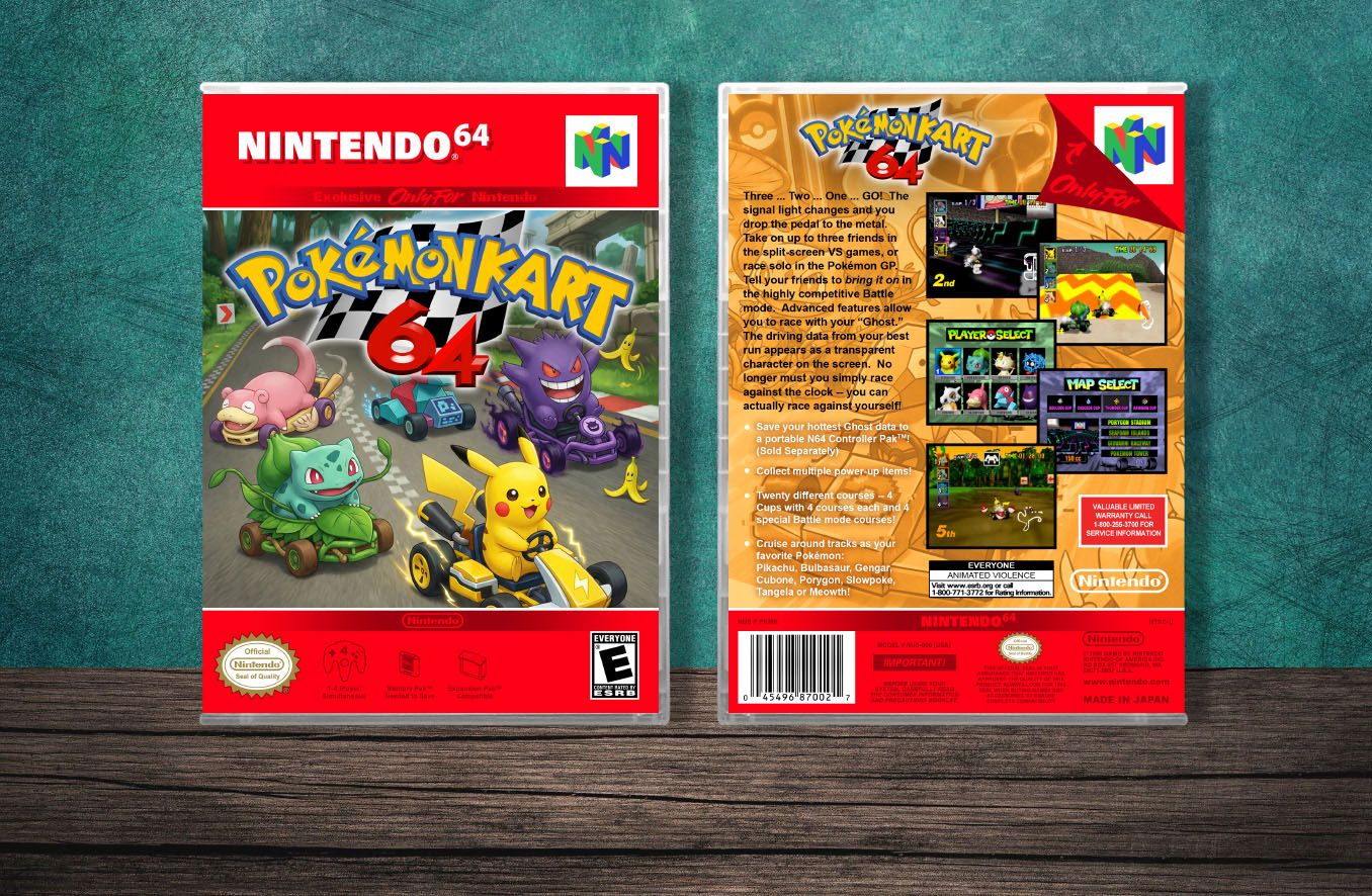 Pokemon Kart 64, Case Color: CLEAR (Transparent)