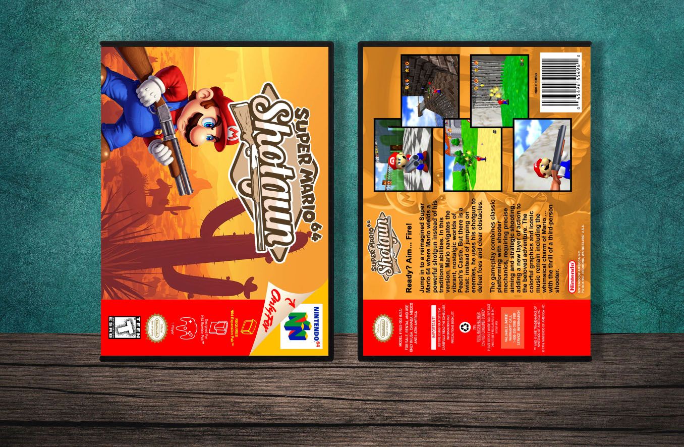 Super Mario 64: Shotgun, Case Color: DARK GREY (OEM DS CASE COLOR)