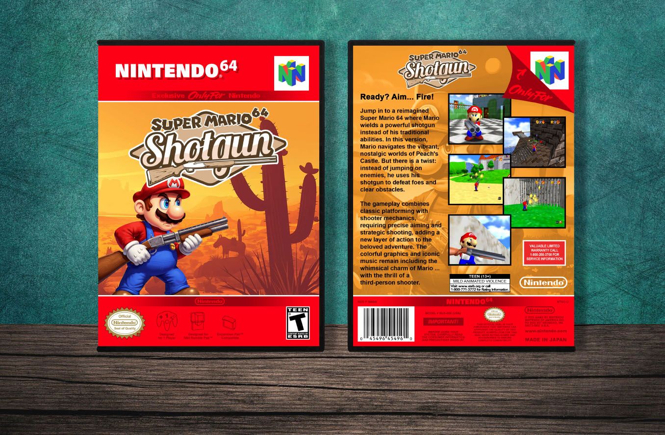 Super Mario 64: Shotgun, Case Color: DARK GREY (OEM DS CASE COLOR)