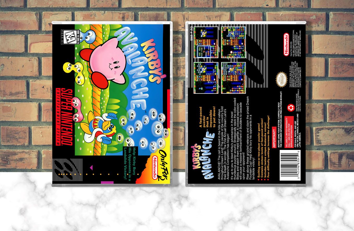 Kirby's Avalanche, Case Color: CLEAR (Transparent)