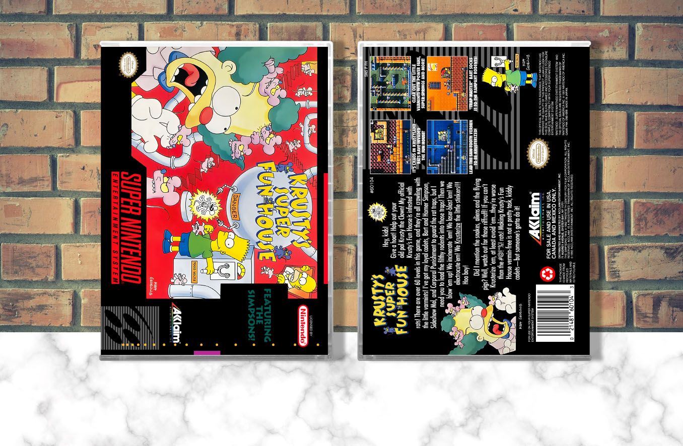 Krusty's Super Fun House, Case Color: CLEAR (Transparent)