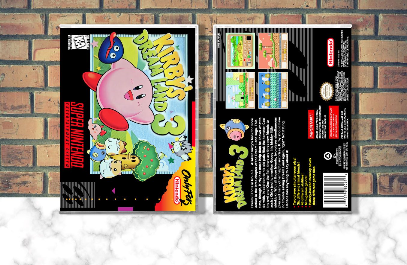 Kirby's Dream Land 3, Case Color: CLEAR (Transparent)